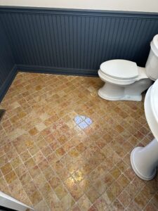 Finished clean bathroom tiles by Poseidon Carpet Cleaning